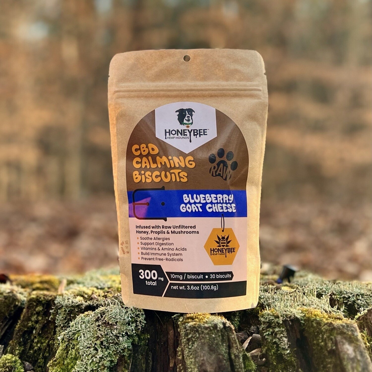 Dog Biscuits-Calming / Blueberry Goat Cheese / Small